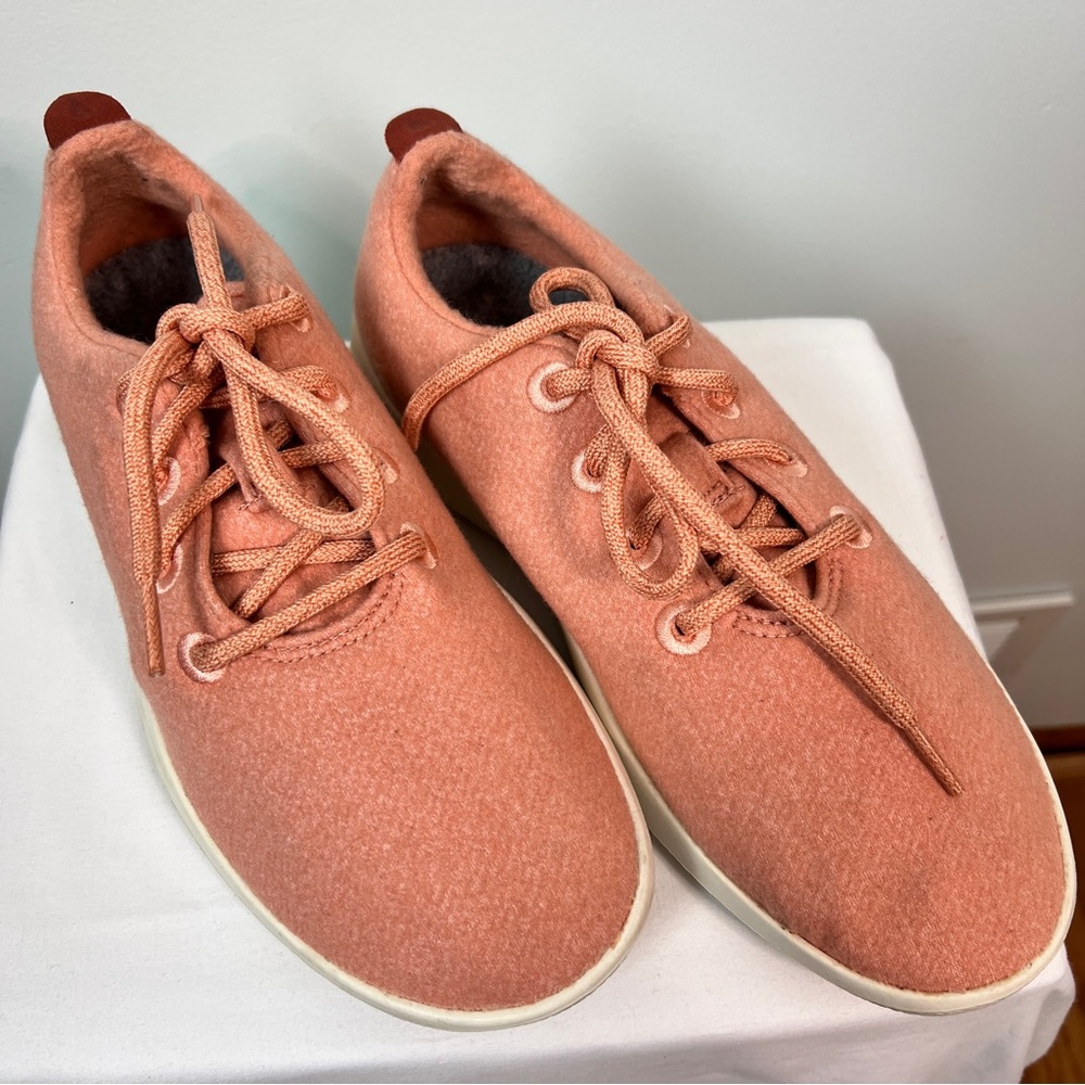 Allbirds Wool Runners Women's Size 9 Peach Coral Pink Merino Sneakers